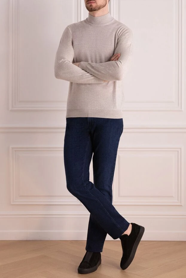 Zilli man cotton and polyester jeans blue for men купить с ценами и фото 154145 - photo 2