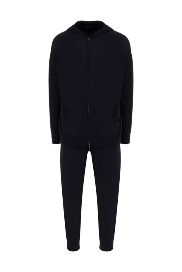 Loro Piana man men's sports suit made of cashmere and silk, blue купить с ценами и фото 154185 - photo 1