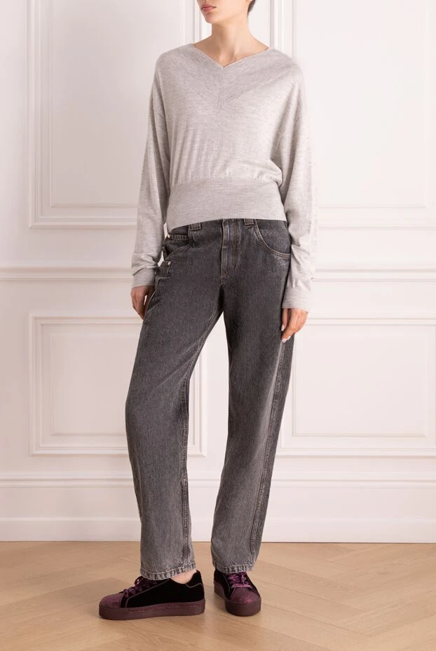 Brunello Cucinelli woman gray jumper for women купить с ценами и фото 154224 - photo 2