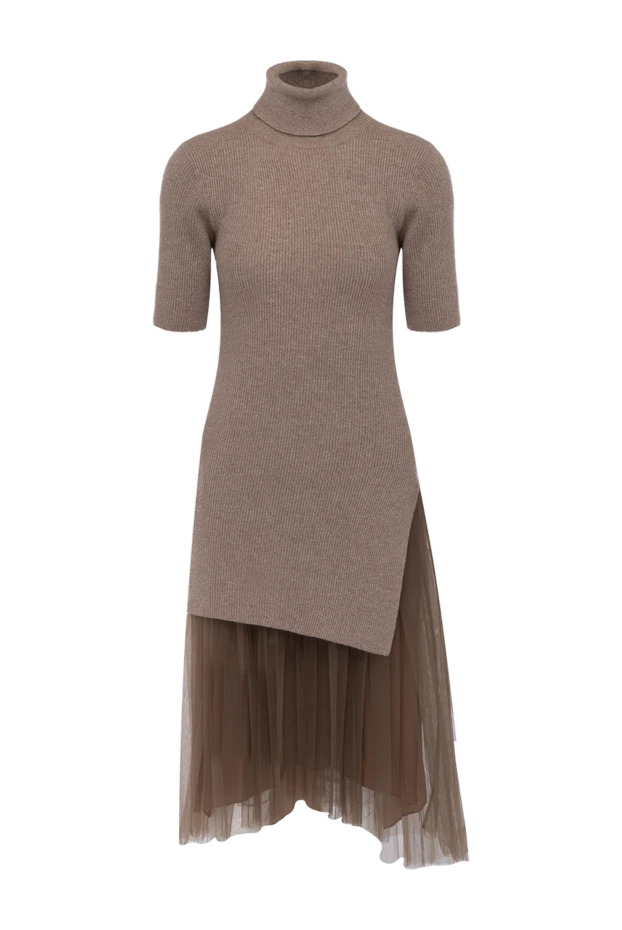 Brunello Cucinelli woman beige cashmere dress for women купить с ценами и фото 154235 - photo 1