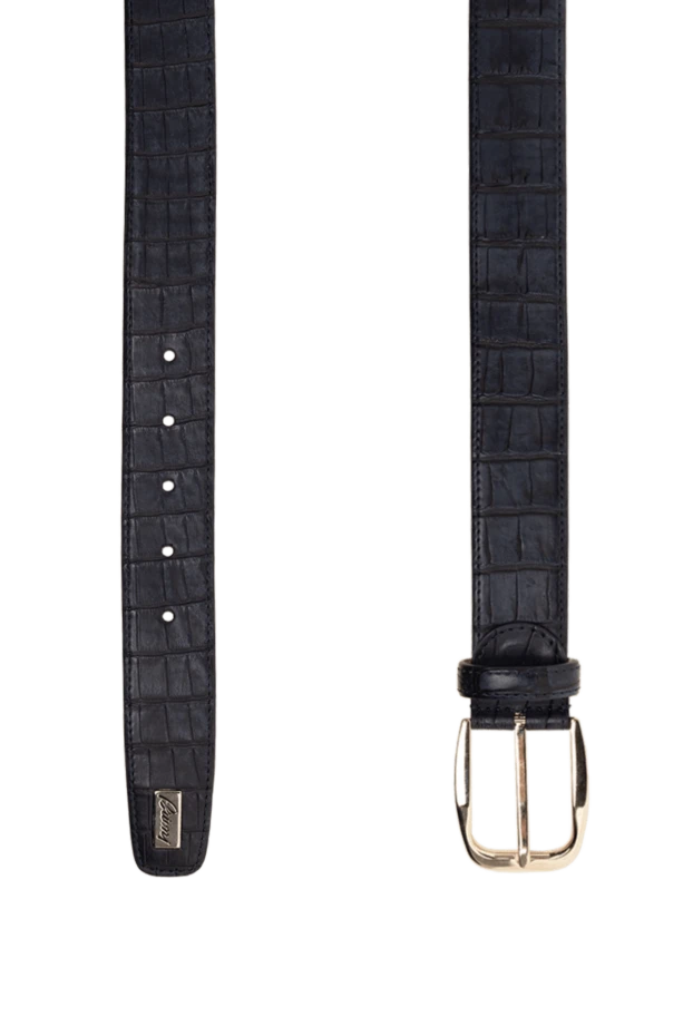 Brioni ремень мужской из кожи аллигатора тёмно-синий

 154247 - фото 3