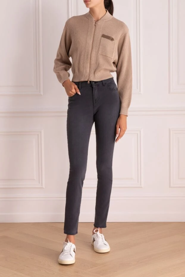 Jacob Cohen woman gray jeans for women купить с ценами и фото 154296 - photo 2