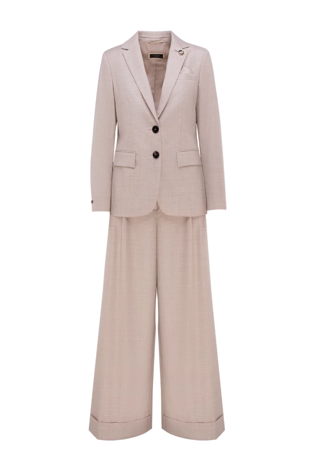 Peserico woman beige women's trouser suit made of cotton and silk купить с ценами и фото 154307 - photo 1