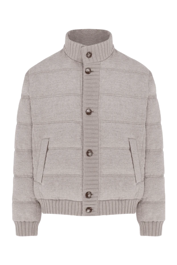 Kiton man men's down jacket made of silk and cashmere white купить с ценами и фото 154426 - photo 1