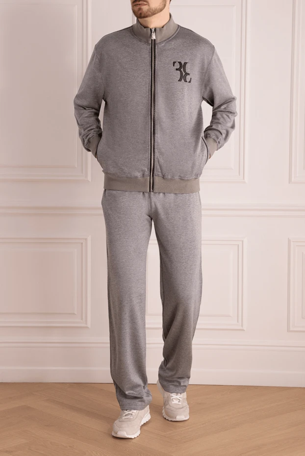 Billionaire man men's sports suit made of wool, silk and polyamide, gray купить с ценами и фото 154455 - photo 2