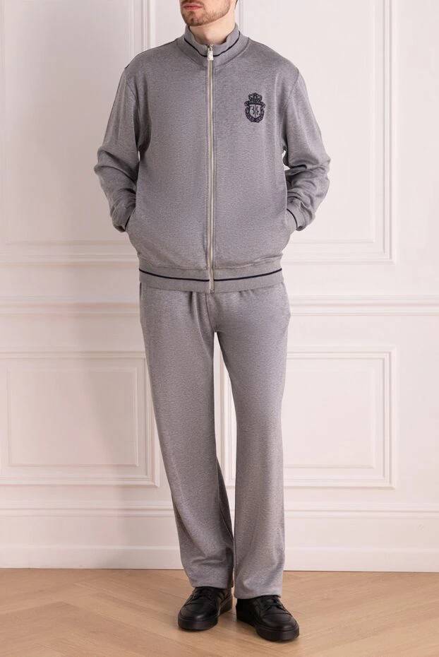 Billionaire man men's sports suit made of wool, silk and polyamide, gray купить с ценами и фото 154458 - photo 2