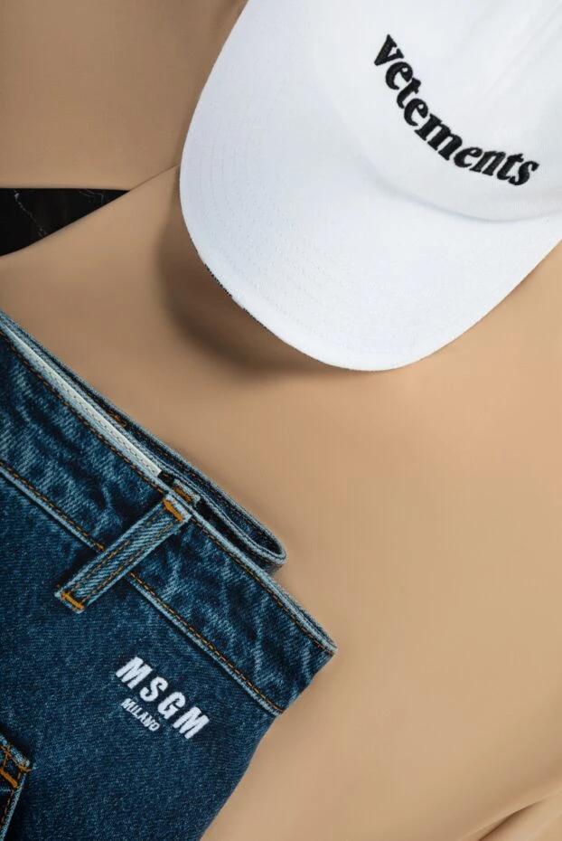 MSGM dark denim midi skirt with vertical decorative darts
 154609 - photo 3