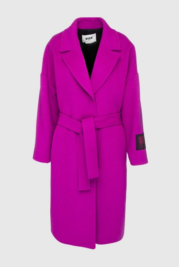 MSGM woman women's pink fleece and polyamide coat купить с ценами и фото 154616 - photo 1