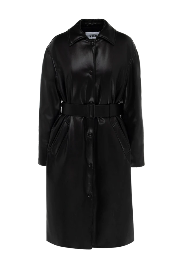 MSGM woman women's black polyester and polyurethane raincoat купить с ценами и фото 154619 - photo 1