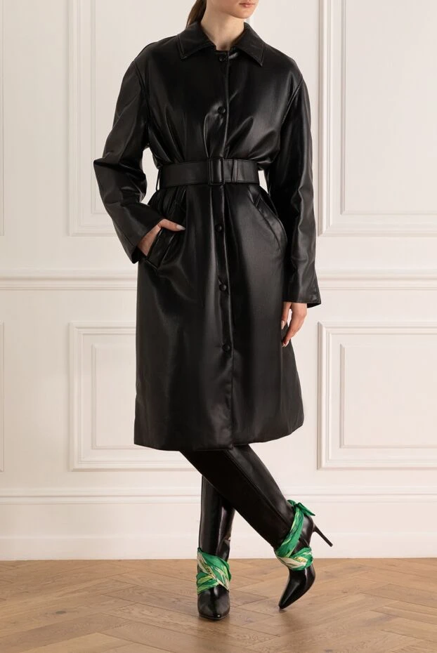 MSGM woman women's black polyester and polyurethane raincoat купить с ценами и фото 154619 - photo 2