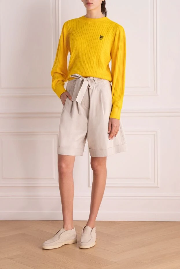 MSGM woman yellow wool and acrylic jumper for women купить с ценами и фото 154631 - photo 2