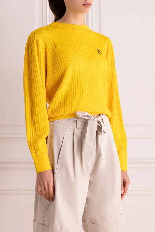 MSGM джемпер из шерсти и акрила желтый женский 154631 - фото 3