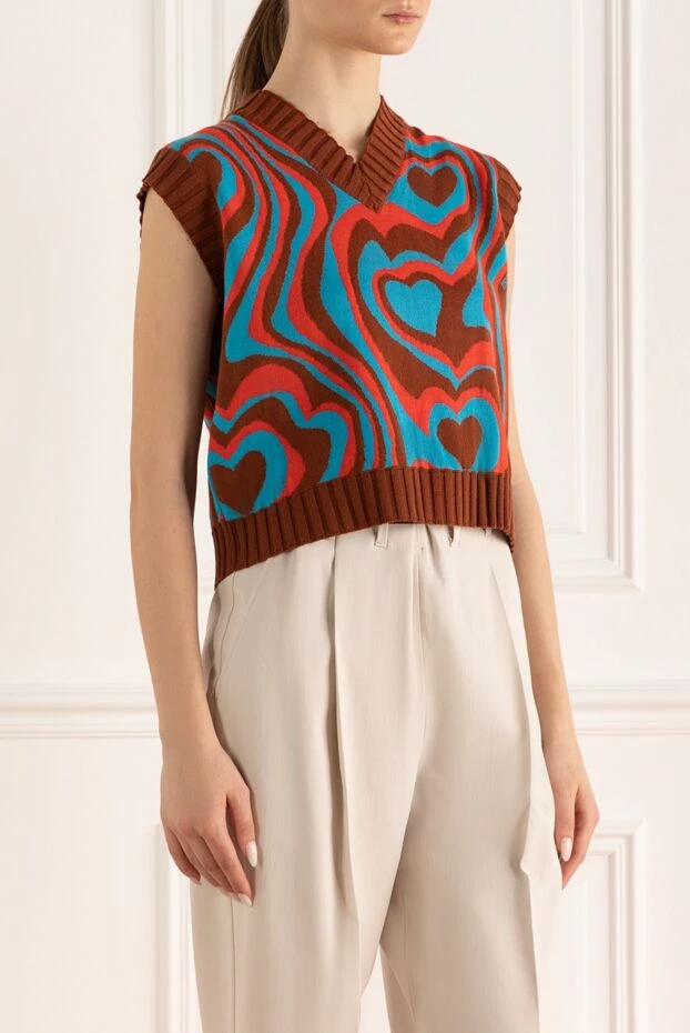 MSGM джемпер из шерсти и акрила коричневый женский 154633 - фото 3