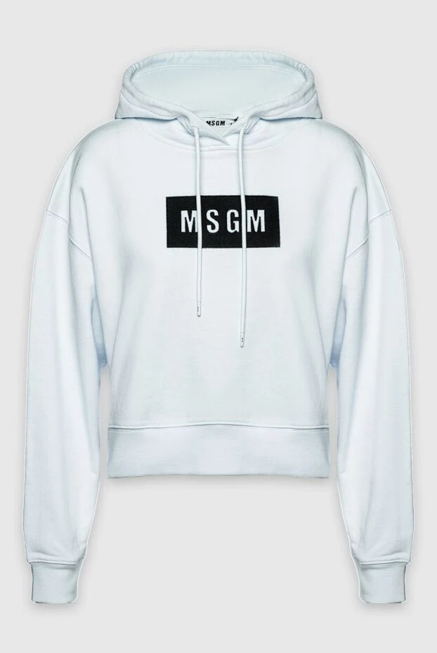 MSGM woman cotton hoodie white for women купить с ценами и фото 154634 - photo 1