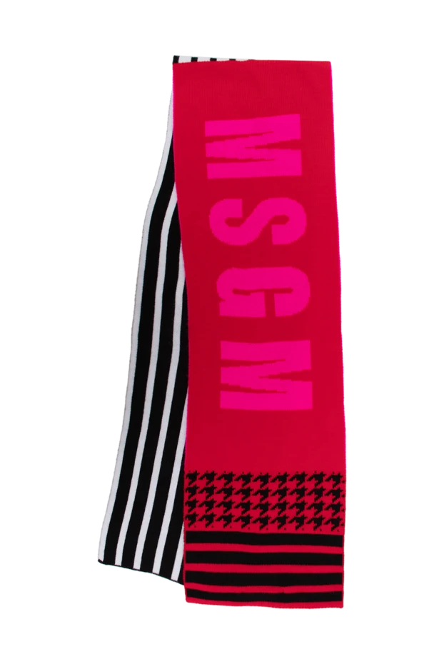 MSGM woman women's red acrylic scarf купить с ценами и фото 154637 - photo 1