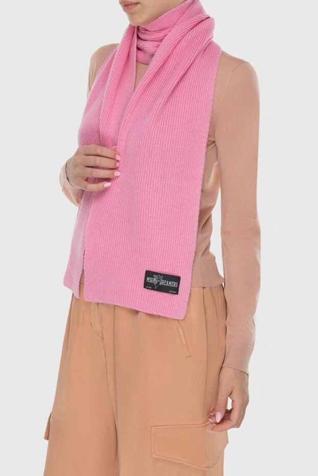 MSGM woman pink scarf for women купить с ценами и фото 154640 - photo 2