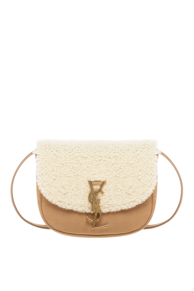 Saint Laurent woman beige nubuck and fur bag for women купить с ценами и фото 154795 - photo 1