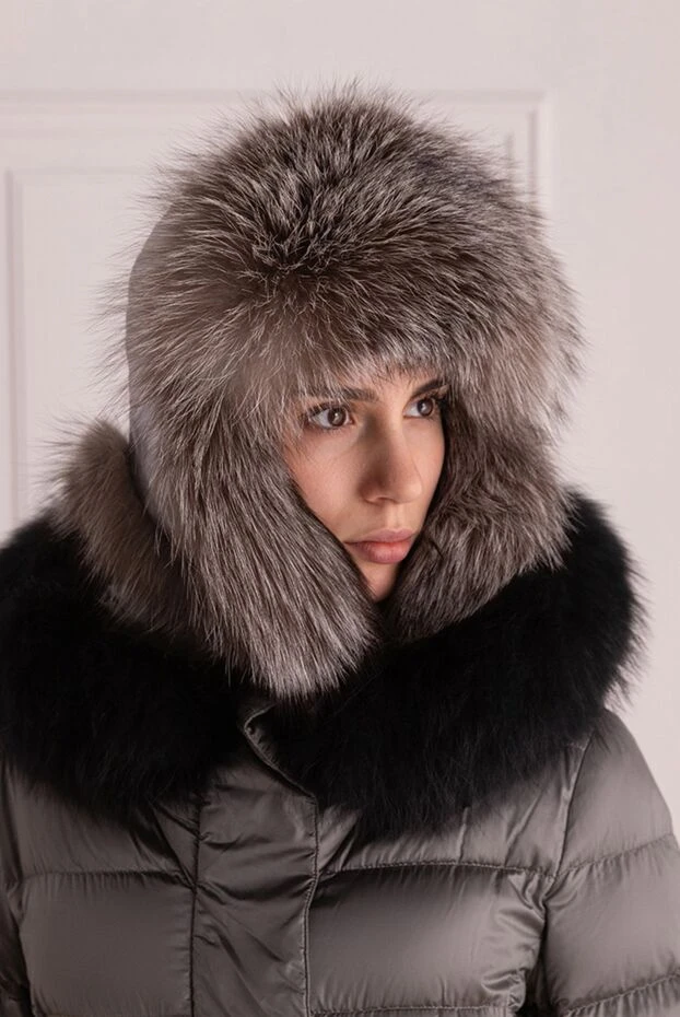 FG Furs woman gray fox cap for women купить с ценами и фото 154873 - photo 2