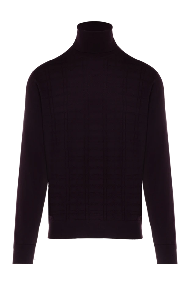 Ерлерге арналған жүннен жасалған бургундия гольфі - фото 1