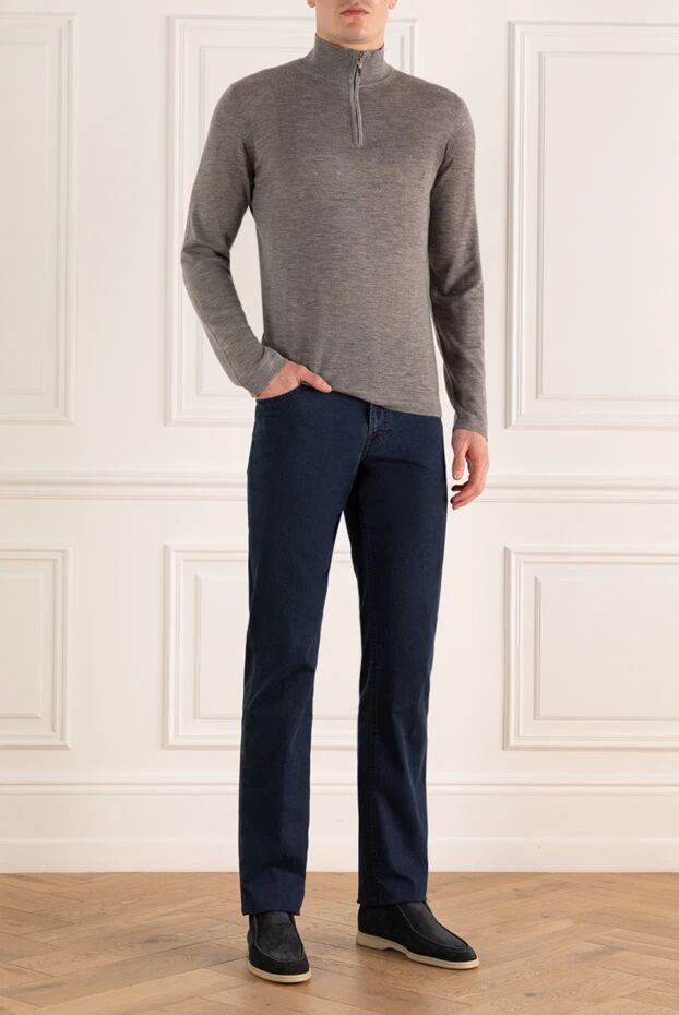 Stefano Ricci blue cotton and polyester jeans for men 154893 - photo 2