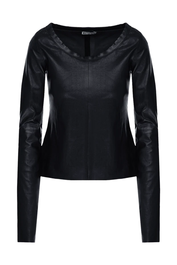 Maticevski woman black leather and cotton blouse for women купить с ценами и фото 154926 - photo 1