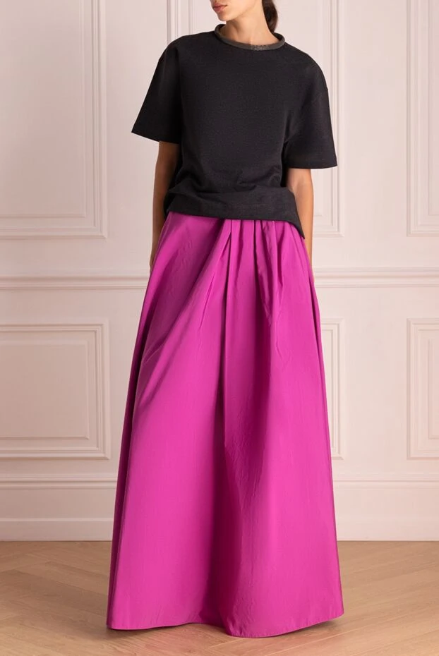 Valentino woman pink viscose and silk skirt for women купить с ценами и фото 154948 - photo 2