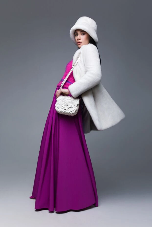 Valentino pink viscose and silk skirt for women 154948 - photo 2