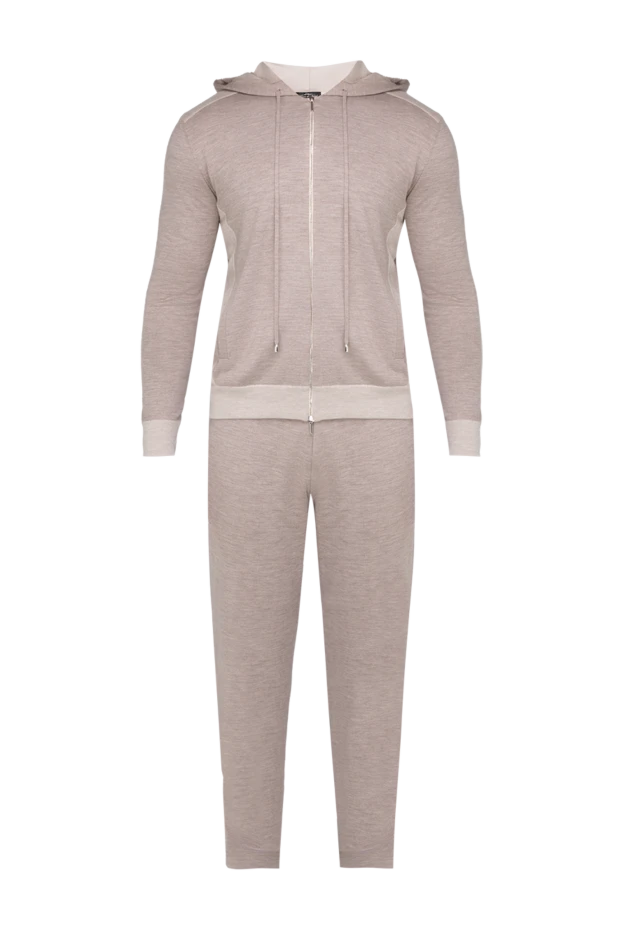 Cesare di Napoli man men's sports suit made of wool, silk and cashmere, gray купить с ценами и фото 155016 - photo 1