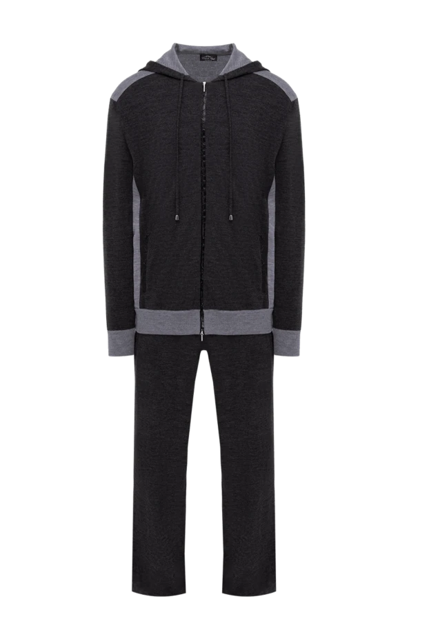 Cesare di Napoli man men's sports suit made of wool, silk and cashmere, gray купить с ценами и фото 155017 - photo 1