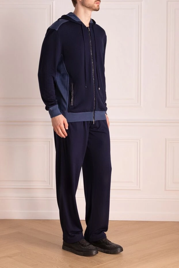 Cesare di Napoli man men's wool sports suit, blue 164038 - photo 3