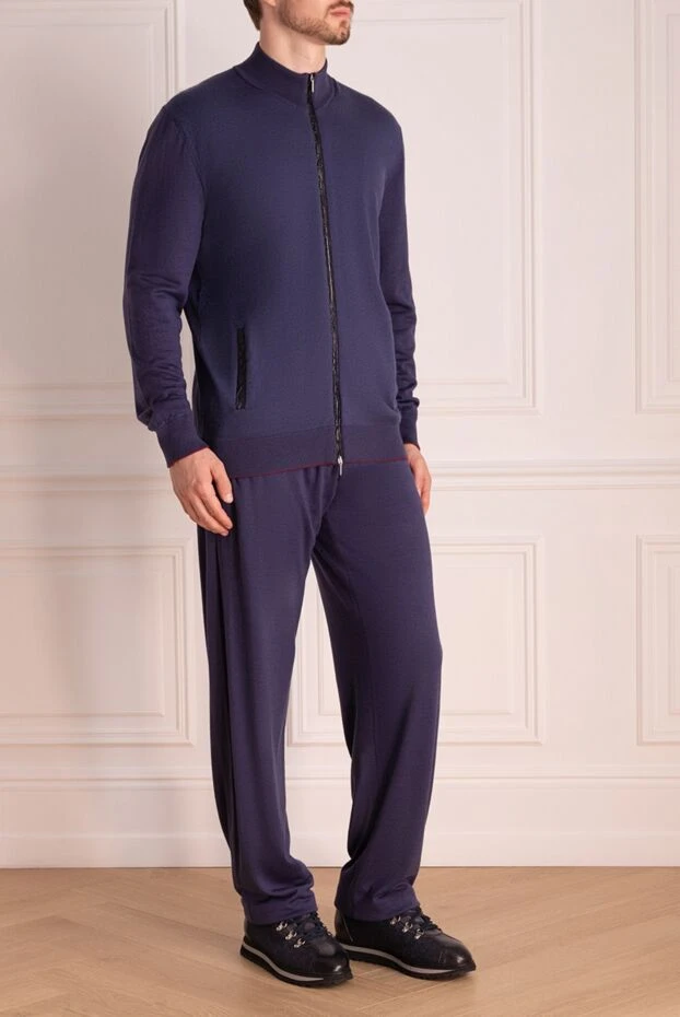 Cesare di Napoli man men's wool sports suit, blue 164038 - photo 3