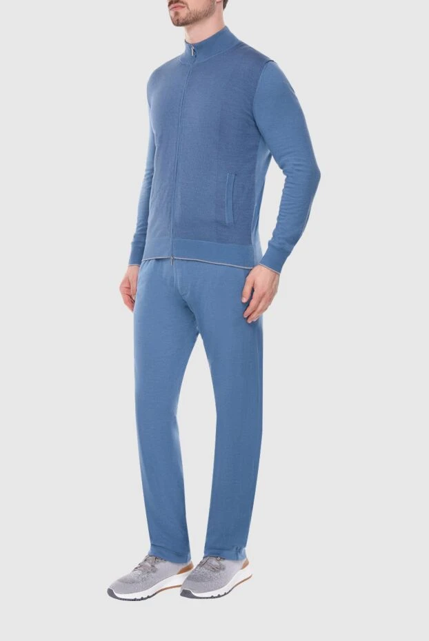 Cesare di Napoli man men's wool sports suit, blue 164038 - photo 3