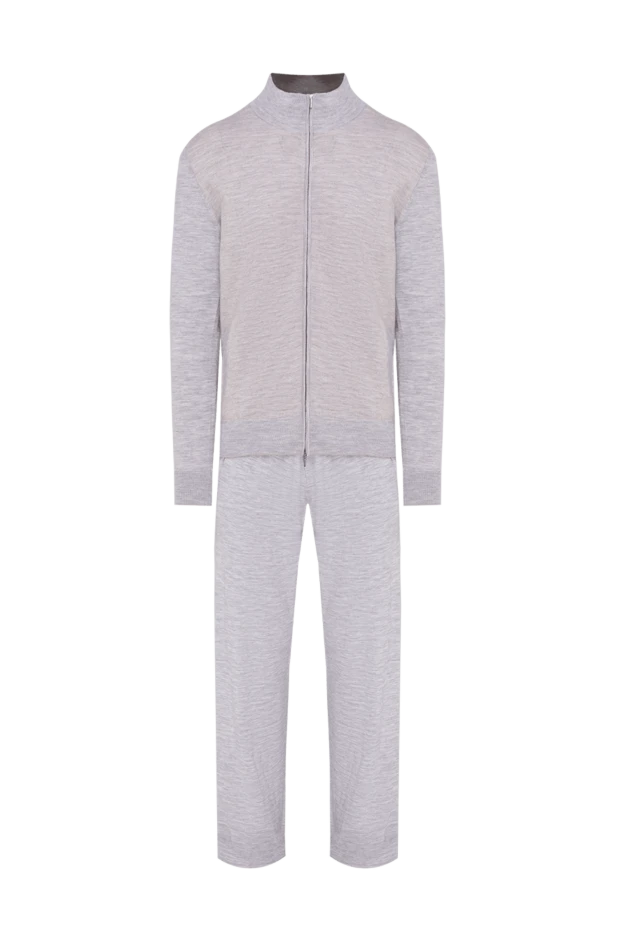 Cesare di Napoli man men's sports suit made of wool, silk and cashmere, gray купить с ценами и фото 155025 - photo 1