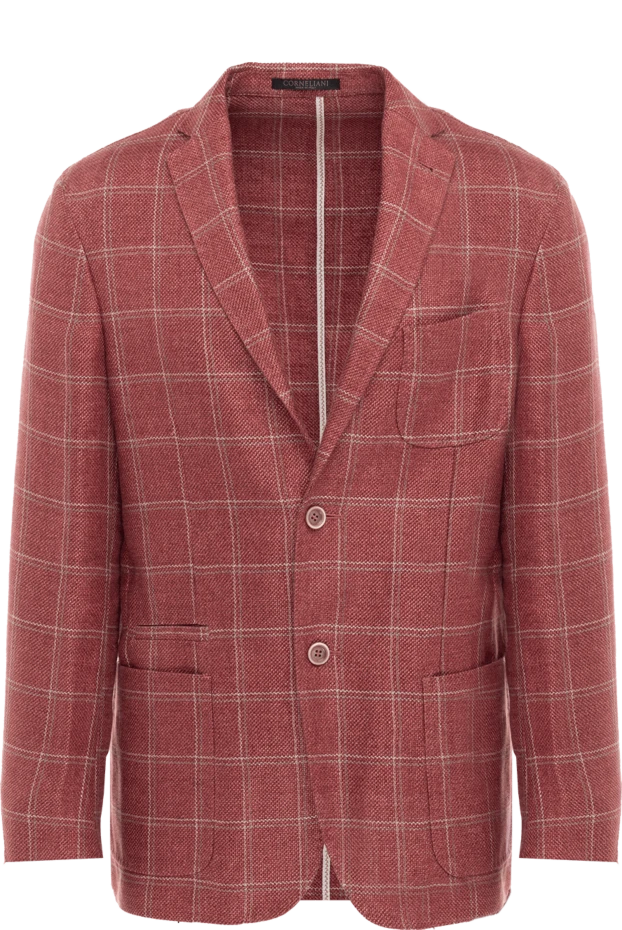 Corneliani man pink wool and linen jacket for men купить с ценами и фото 155028 - photo 1