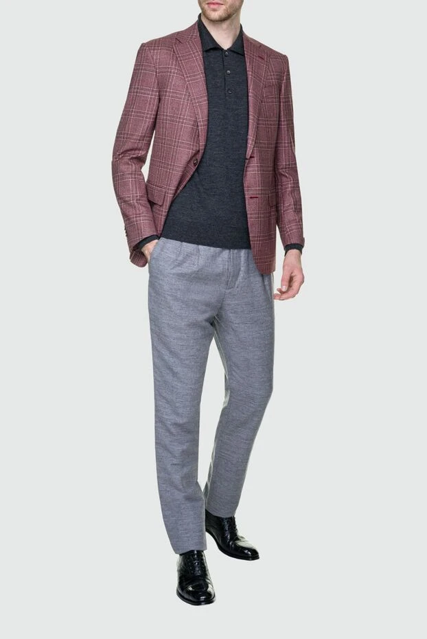 Corneliani man pink wool jacket for men купить с ценами и фото 155034 - photo 2