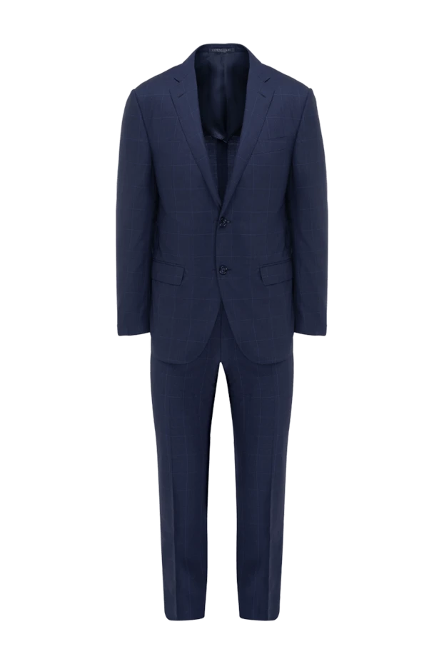 Corneliani man men's suit made of wool, blue купить с ценами и фото 155040 - photo 1