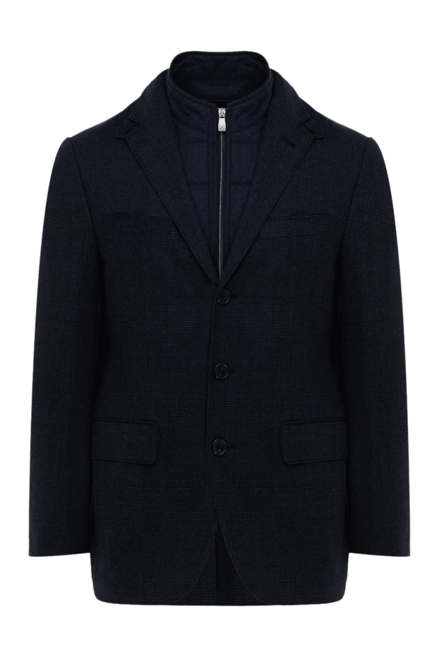 Corneliani man blue wool jacket for men купить с ценами и фото 155046 - photo 1