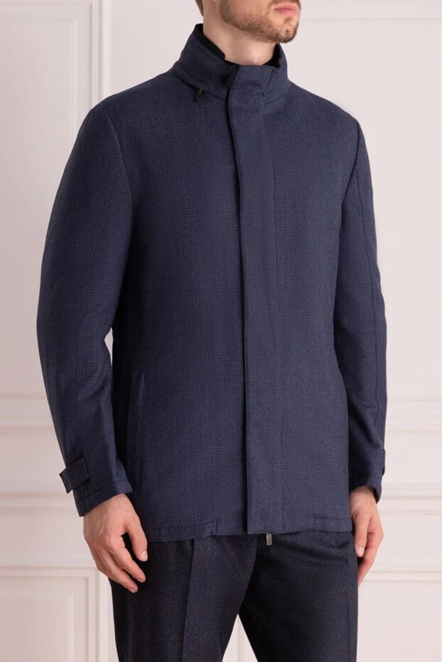 Moorer man men's blue cashmere coat 180223 - photo 3