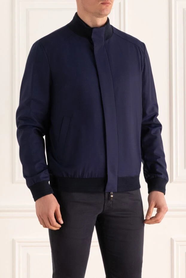 Corneliani man blue wool jacket for men купить с ценами и фото 155050 - photo 2