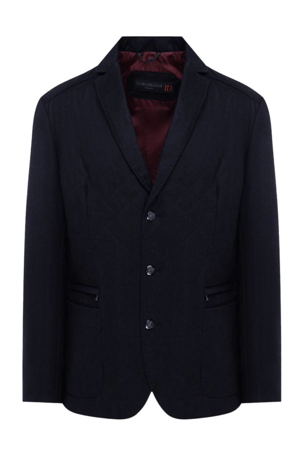 Corneliani man blue wool and cashmere jacket for men купить с ценами и фото 155056 - photo 1