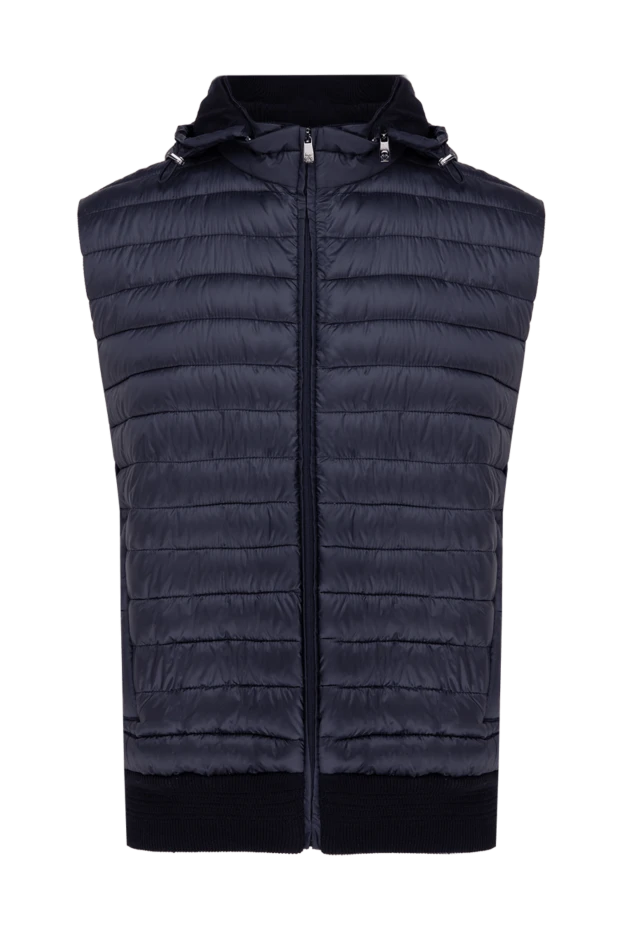 Corneliani man wool and polyester vest blue for men купить с ценами и фото 155065 - photo 1