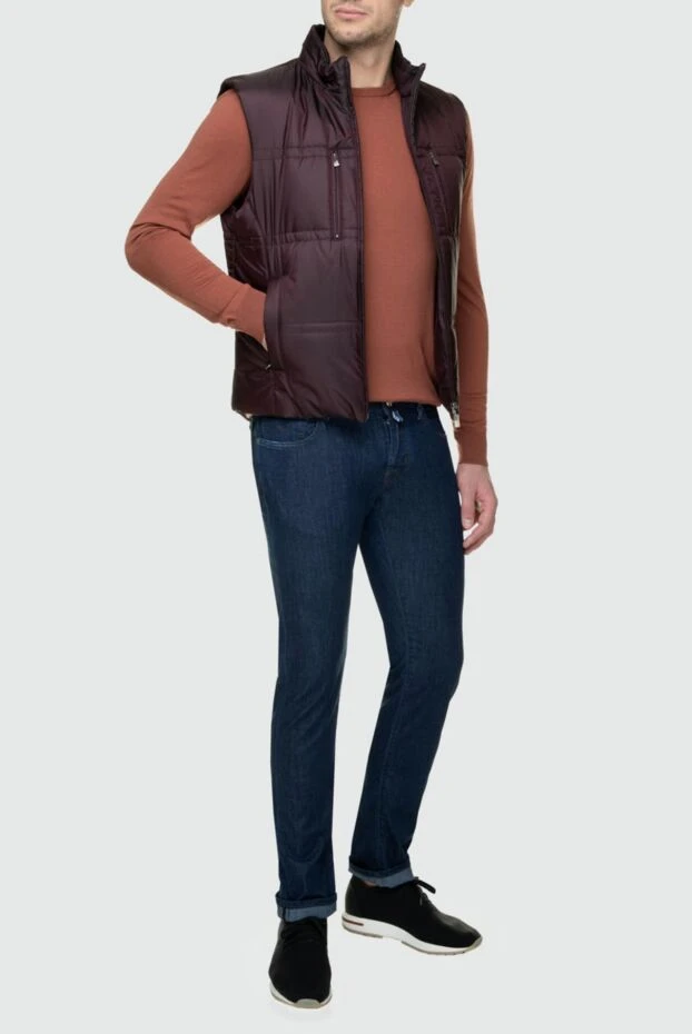 Corneliani man polyester vest burgundy for men купить с ценами и фото 155066 - photo 2