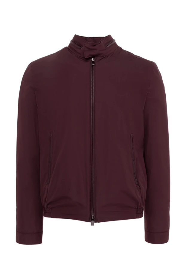 Corneliani man polyester jacket burgundy for men купить с ценами и фото 155069 - photo 1