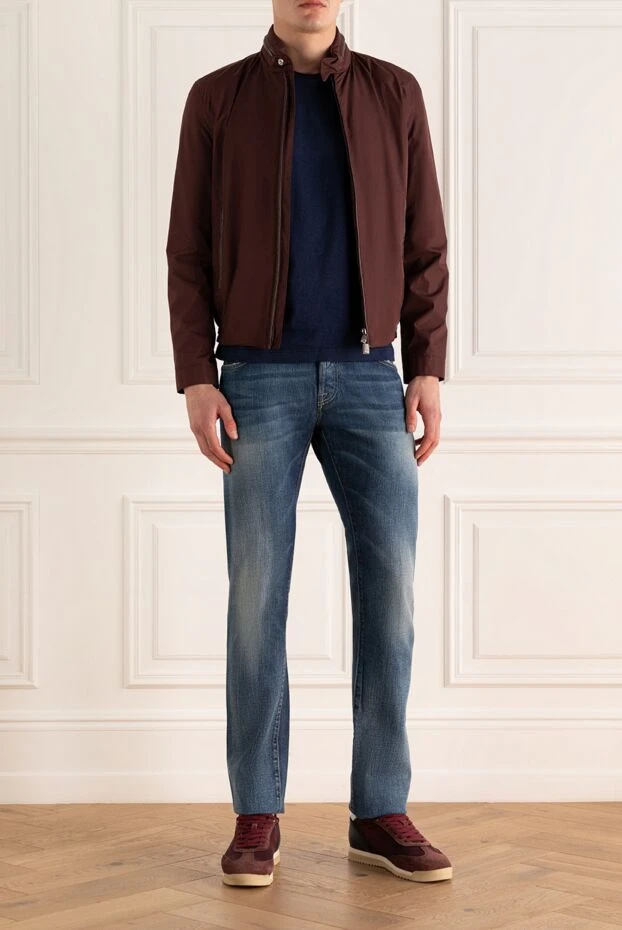 Corneliani man polyester jacket burgundy for men купить с ценами и фото 155069 - photo 2