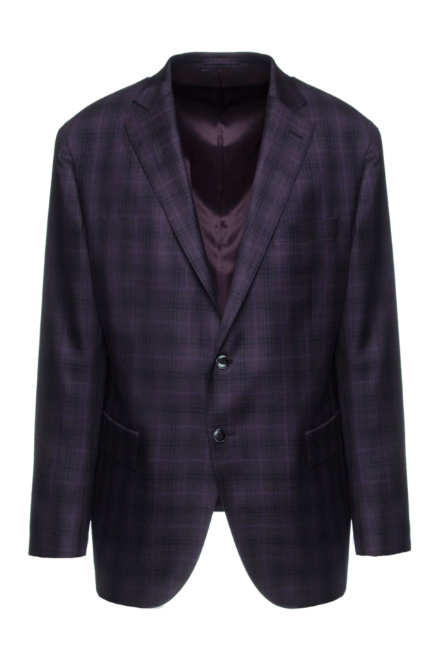 Lubiam man men's purple wool jacket купить с ценами и фото 155092 - photo 1