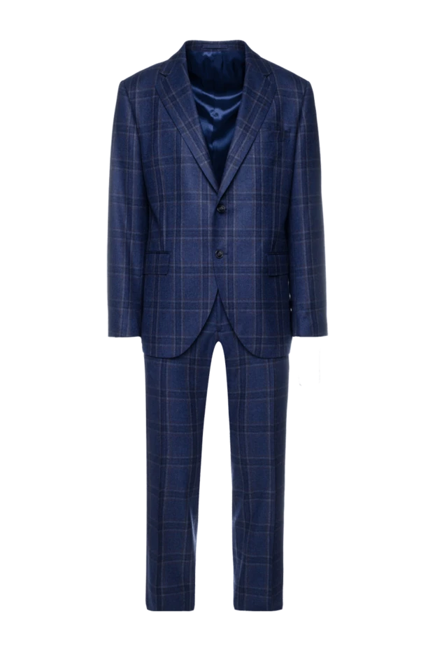 Lubiam man men's suit made of wool, blue купить с ценами и фото 155095 - photo 1