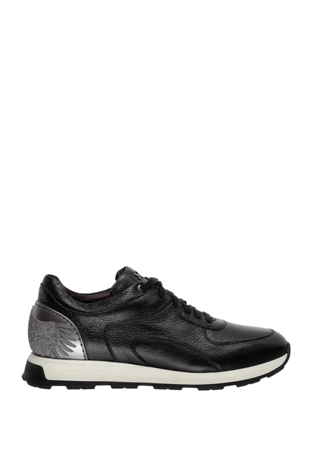 Кроссовки из натуральной кожи черные с тиснением на пятке
- фото 1