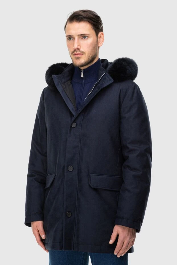 Stefano Ricci men's cashmere and wool down jacket blue 155175 - photo 3