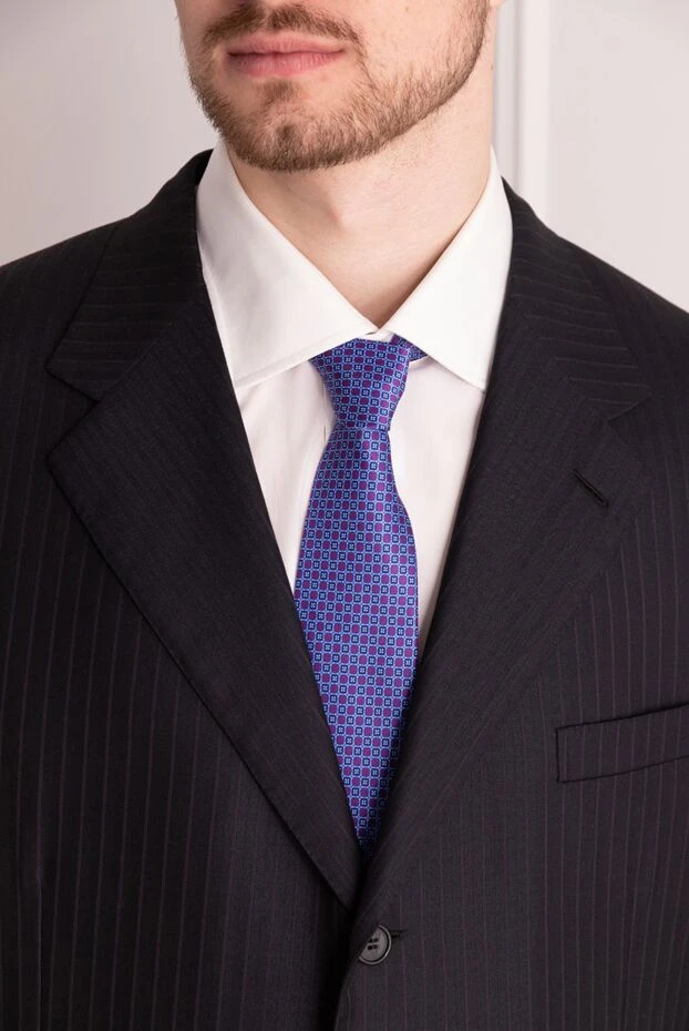 Stefano Ricci blue silk tie for men 155191 - photo 2