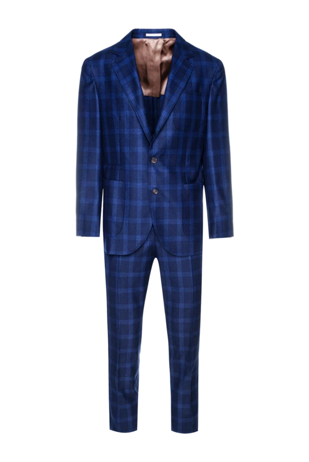 Brunello Cucinelli man men's suit made of wool, blue купить с ценами и фото 155227 - photo 1